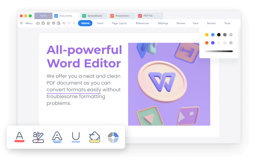 WPS 寫入器是免費的 Microsoft Word 替代方案